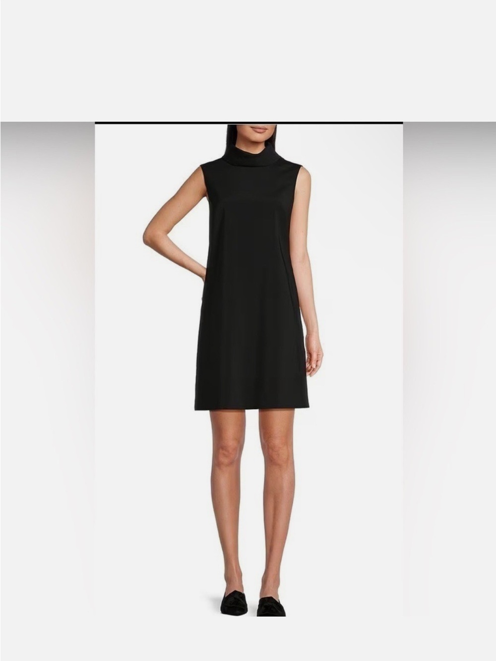 Alex Marie Black Sleeveless Mock Neck Mini Dress